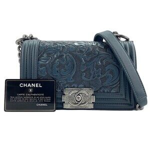 Auth Chanel Lambskin Boy Small Shoulder #311436C28B